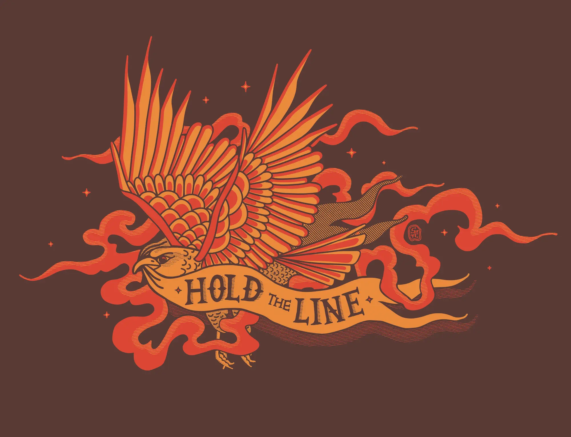 "Hold the Line" logo design image